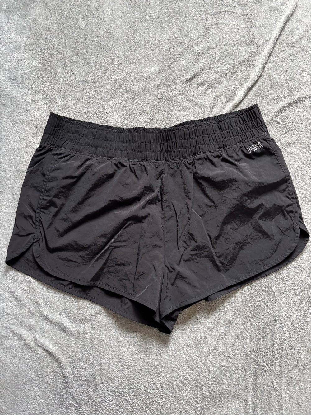 Victoria's Secret PINK Athletic Shorts Black Brief Lined Pockets Running Gym XXL